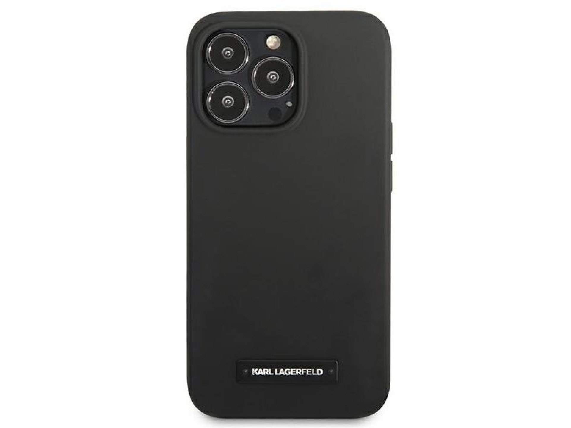 Karl Lagerfeld Silicone Plaque Case for iPhone 13 Pro Max - Black