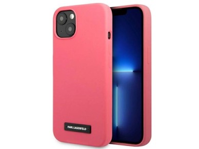 Funda de silicona Karl Lagerfeld para iPhone 13 mini - Fucsia
