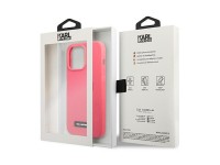 Karl Lagerfeld Silicone Plaque Case for iPhone 13 Pro / iPhone 13 - Fuchsia