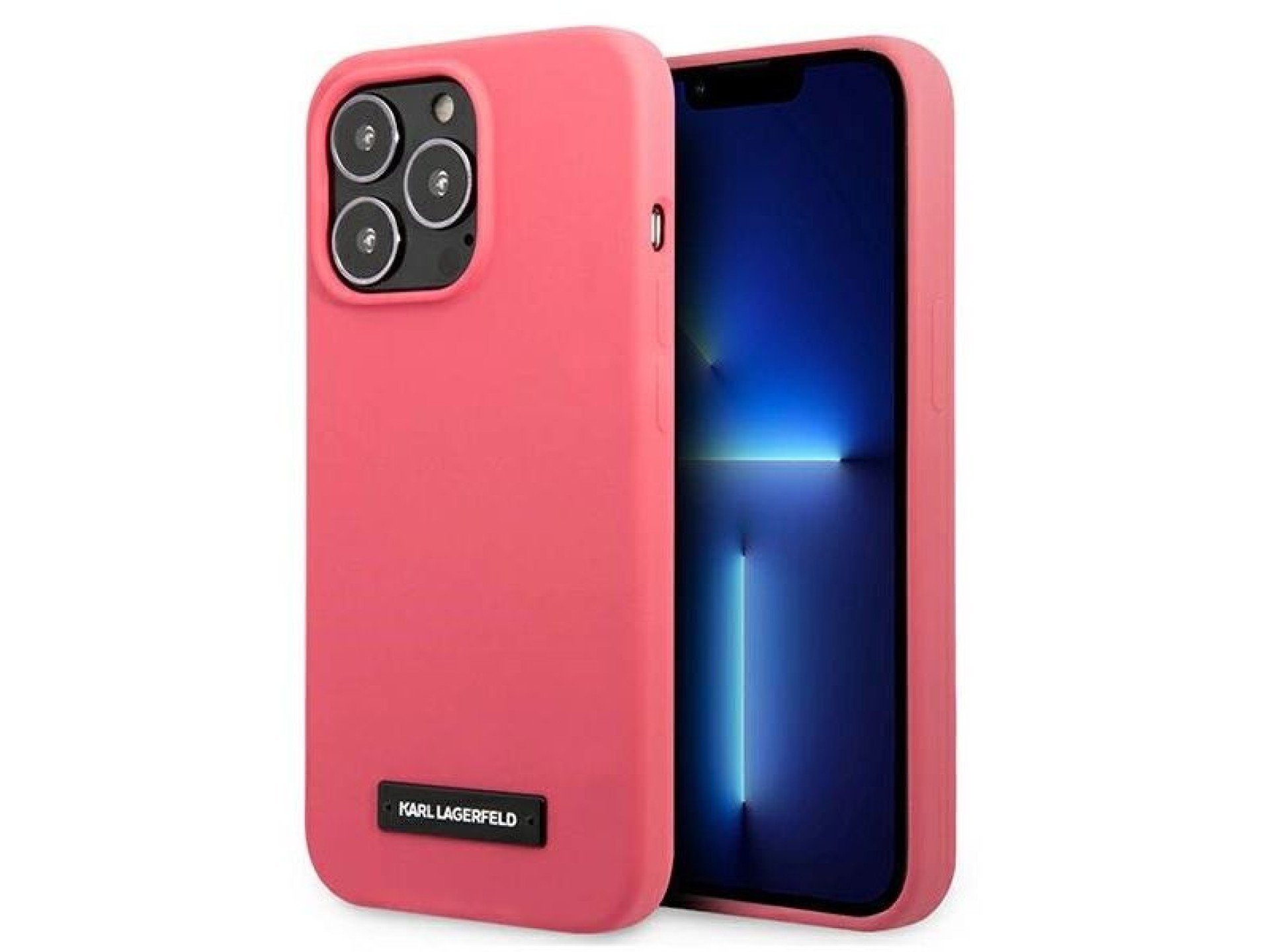 Capa de silicone Karl Lagerfeld para iPhone 13 Pro Max - Fúcsia