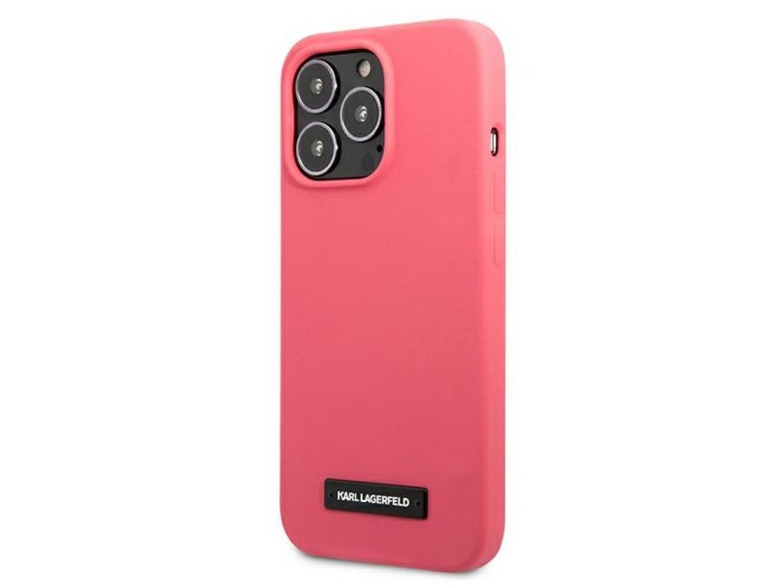 Capa de silicone Karl Lagerfeld para iPhone 13 Pro Max - Fúcsia