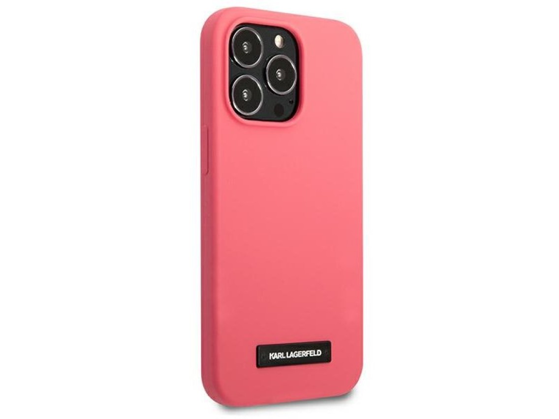 Capa de silicone Karl Lagerfeld para iPhone 13 Pro Max - Fúcsia