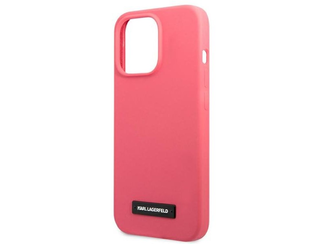 Capa de silicone Karl Lagerfeld para iPhone 13 Pro Max - Fúcsia