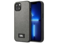 Karl Lagerfeld KLHCP13SSFMP2DG iPhone 13 mini 5,4 "capa rígida prateada / placa Saffiano prateada Karl Lagerfeld KLHCP13SSFMP2DG iPhone 13 mini 5,4 "capa rígida prateada / placa Saffiano prateada