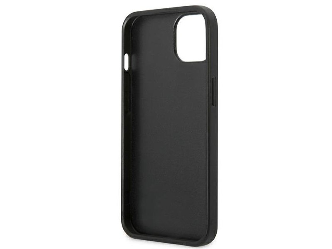 Karl Lagerfeld KLHCP13SSFMP2DG iPhone 13 mini 5,4 "capa rígida prateada / placa Saffiano prateada