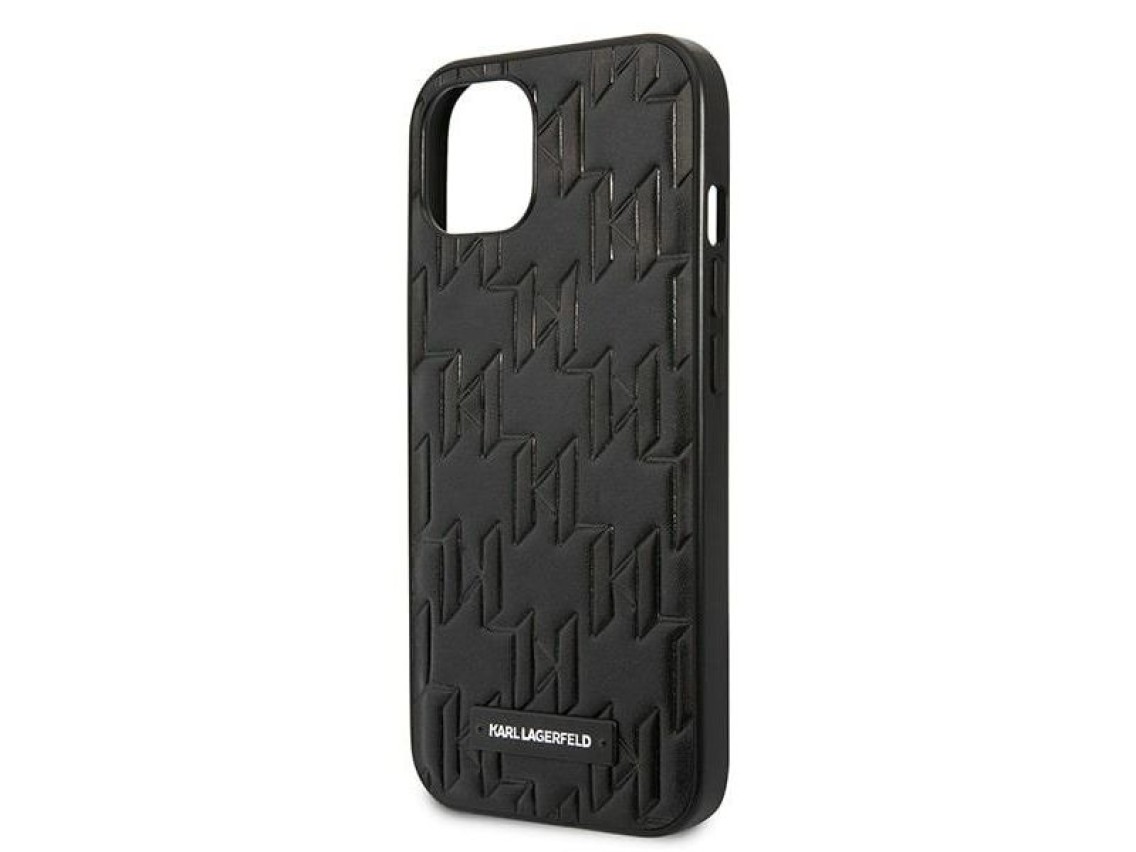 Karl Lagerfeld KLHCP13SMNMP1K iPhone 13 mini 5,4" carcasa r�gida negra / placa Monogram negra