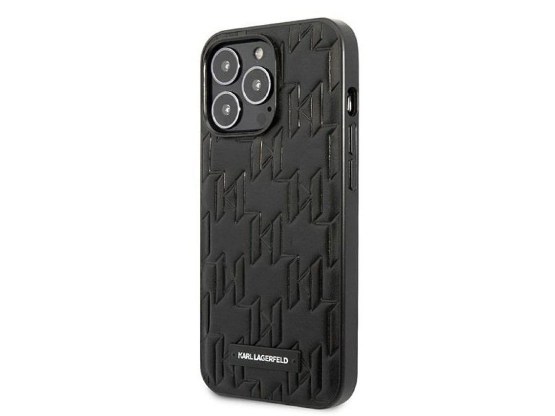 Karl Lagerfeld KLHCP13LMNMP1K iPhone 13 Pro / 13 6.1" carcasa rígida negra / placa Monogram negra