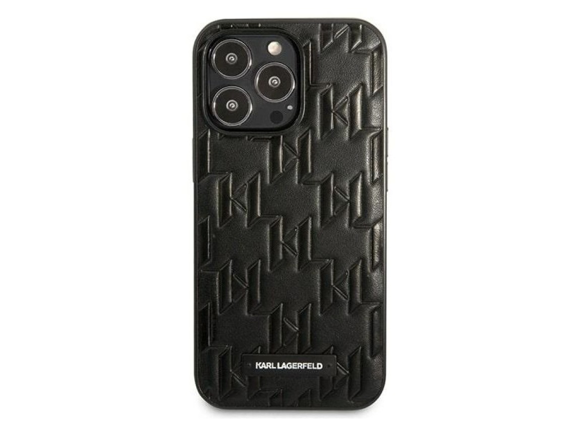 Karl Lagerfeld KLHCP13LMNMP1K iPhone 13 Pro / 13 6.1" carcasa rígida negra / placa Monogram negra