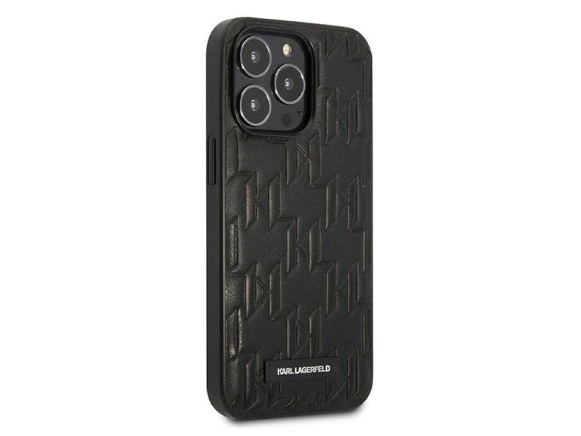 Karl Lagerfeld KLHCP13LMNMP1K iPhone 13 Pro / 13 6.1" carcasa rígida negra / placa Monogram negra