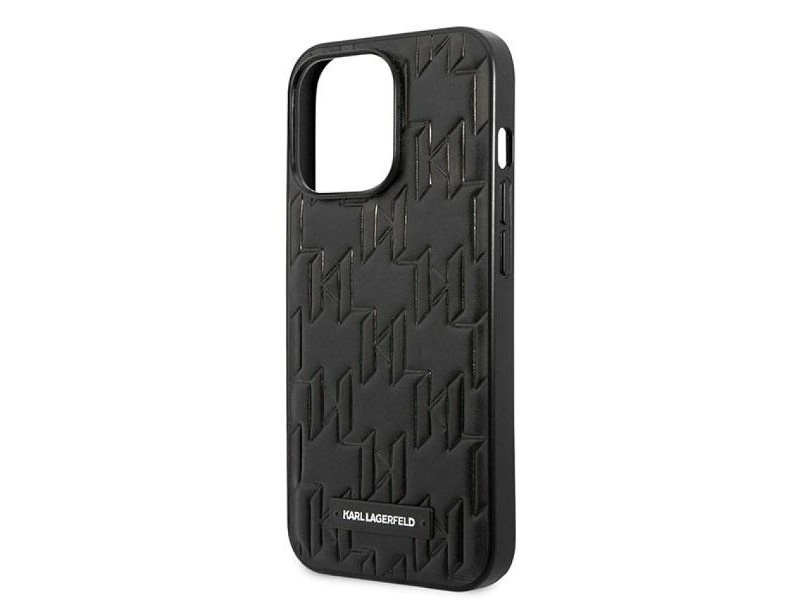 Karl Lagerfeld KLHCP13LMNMP1K iPhone 13 Pro / 13 6.1" carcasa rígida negra / placa Monogram negra