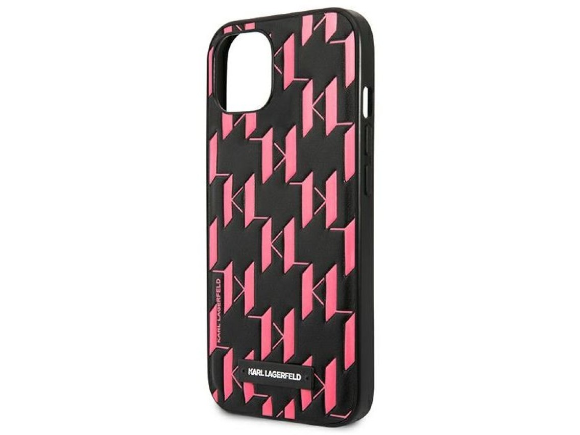 Karl Lagerfeld KLHCP13SMNMP1P iPhone 13 mini 5,4 "hardcase pink / pink Monogram Plaque