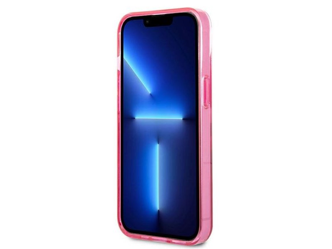Capa Karl Lagerfeld Gradient Ikonik Karl&Choupette para iPhone 13 mini - Rosa
