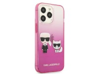 Funda Karl Lagerfeld Gradient Ikonik Karl&Choupette para iPhone 13 Pro / iPhone 13 - Rosa Funda Karl Lagerfeld Gradient Ikonik Karl&Choupette para iPhone 13 Pro / iPhone 13 - Rosa