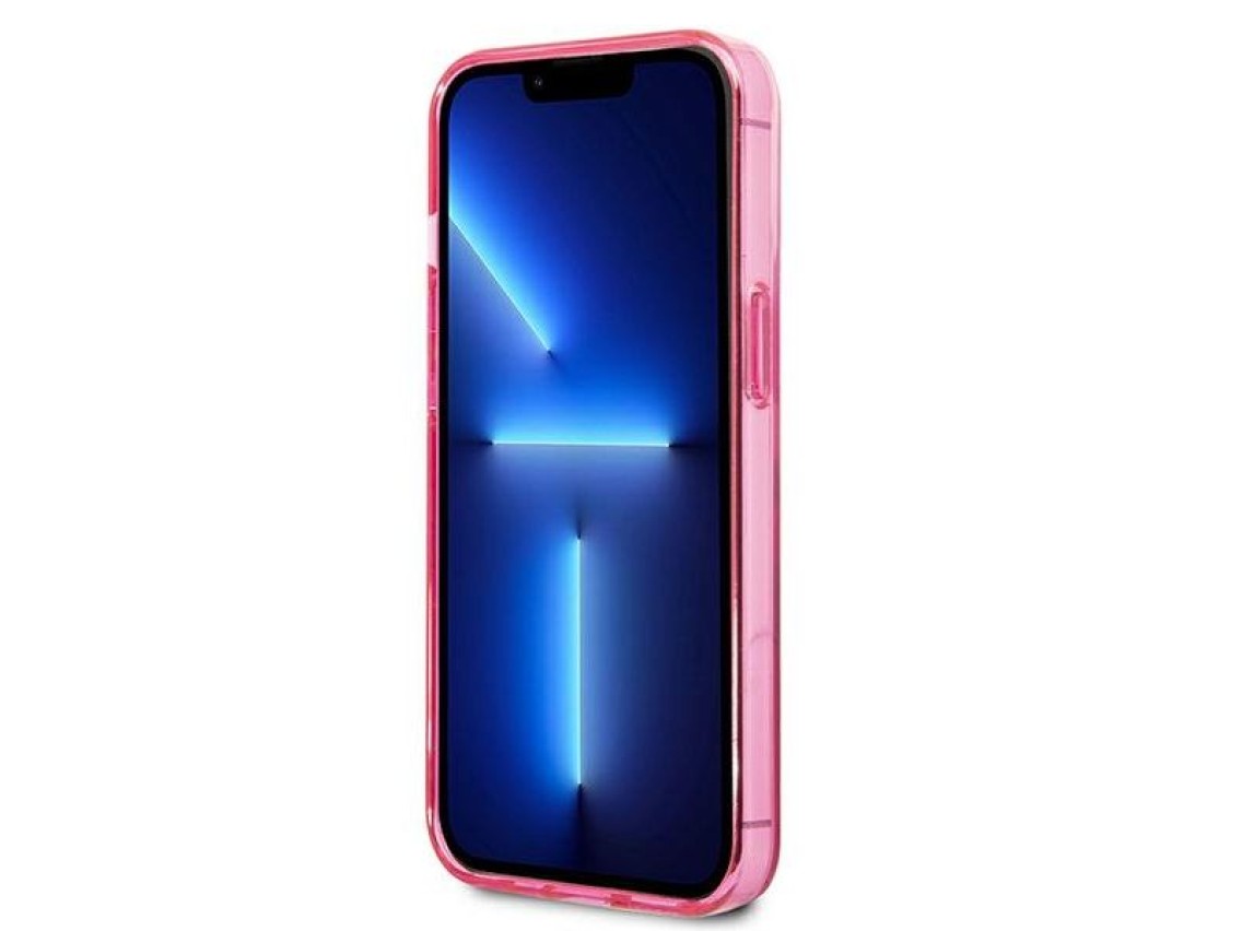 Funda Karl Lagerfeld Gradient Ikonik Karl&Choupette para iPhone 13 Pro / iPhone 13 - Rosa