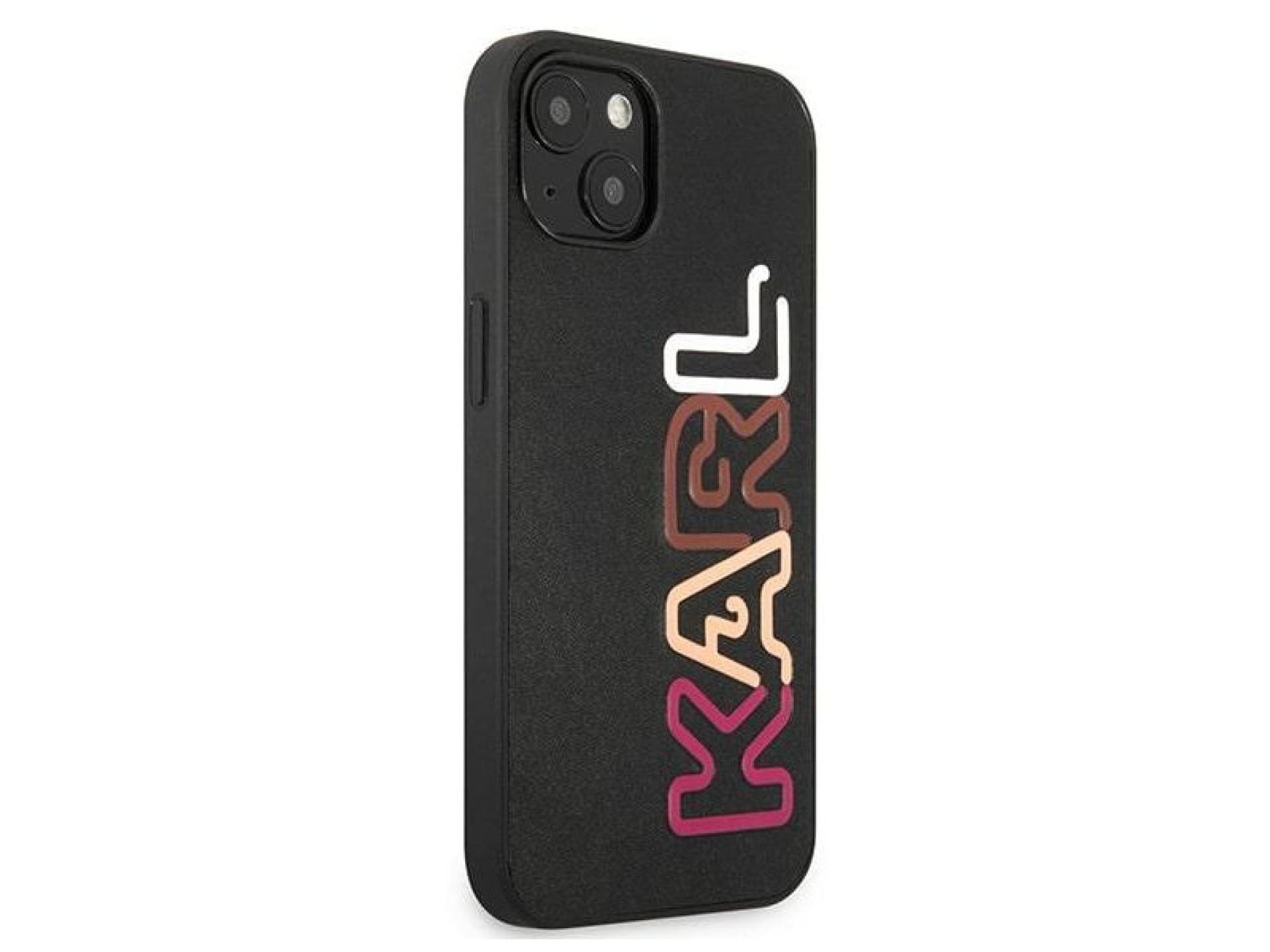 Funda para iPhone 13 de la marca Karl Lagerfeld Multipink - Negra