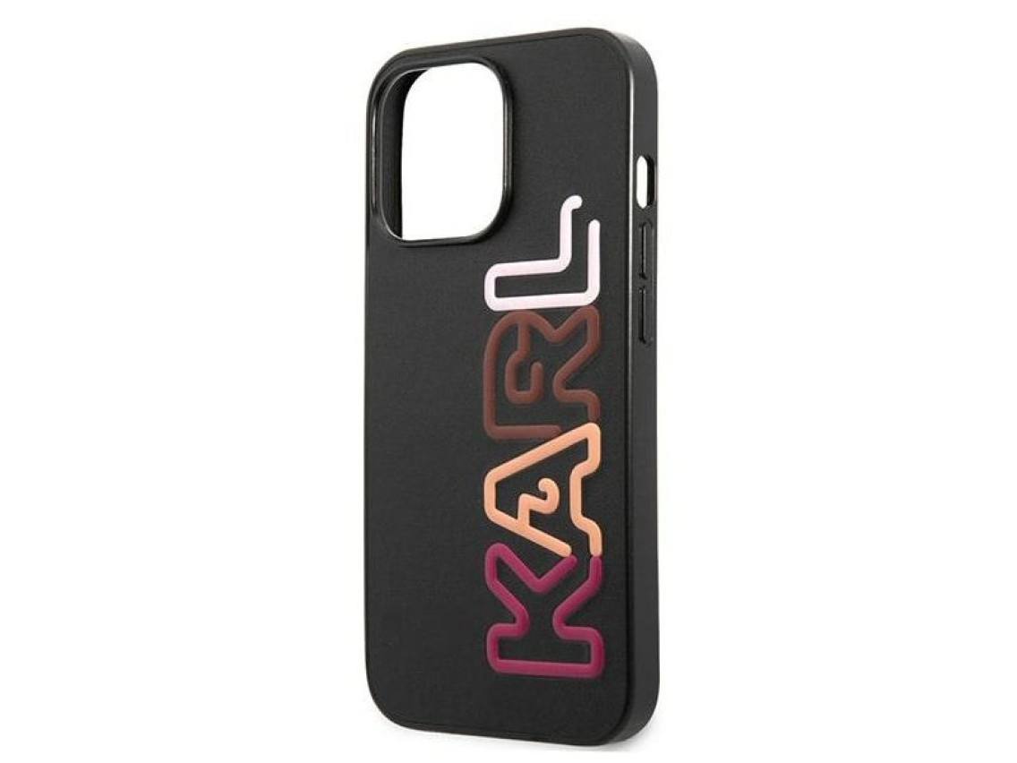 Karl Lagerfeld Multipink Brand Case for iPhone 13 Pro / iPhone 13 - Black