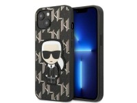 Karl Lagerfeld KLHCP13SPMNIKBK iPhone 13 mini 5.4" capa rígida preta/preta com patch Monogram Ikonik Karl Lagerfeld KLHCP13SPMNIKBK iPhone 13 mini 5.4" capa rígida preta/preta com patch Monogram Ikonik