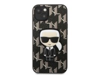 Karl Lagerfeld KLHCP13SPMNIKBK iPhone 13 mini 5.4" capa rígida preta/preta com patch Monogram Ikonik Karl Lagerfeld KLHCP13SPMNIKBK iPhone 13 mini 5.4" capa rígida preta/preta com patch Monogram Ikonik