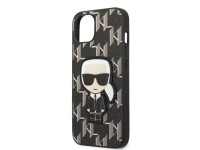 Karl Lagerfeld KLHCP13SPMNIKBK iPhone 13 mini 5.4" capa rígida preta/preta com patch Monogram Ikonik Karl Lagerfeld KLHCP13SPMNIKBK iPhone 13 mini 5.4" capa rígida preta/preta com patch Monogram Ikonik