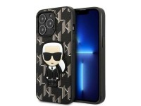 Karl Lagerfeld KLHCP13LPMNIKBK iPhone 13 Pro / 13 6.1" hardcase black/black Monogram Ikonik Patch Karl Lagerfeld KLHCP13LPMNIKBK iPhone 13 Pro / 13 6.1" hardcase black/black Monogram Ikonik Patch