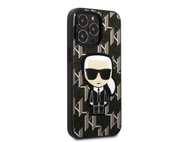 Karl Lagerfeld KLHCP13LPMNIKBK iPhone 13 Pro / 13 6.1" hardcase black/black Monogram Ikonik Patch Karl Lagerfeld KLHCP13LPMNIKBK iPhone 13 Pro / 13 6.1" hardcase black/black Monogram Ikonik Patch