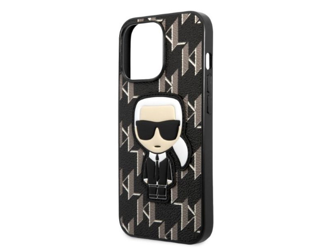 Karl Lagerfeld KLHCP13LPMNIKBK iPhone 13 Pro / 13 6.1" hardcase black/black Monogram Ikonik Patch