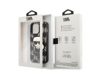 Karl Lagerfeld KLHCP13LPMNIKBK iPhone 13 Pro / 13 6.1" hardcase black/black Monogram Ikonik Patch Karl Lagerfeld KLHCP13LPMNIKBK iPhone 13 Pro / 13 6.1" hardcase black/black Monogram Ikonik Patch