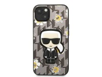Capa Karl Lagerfeld Flower Ikonik Karl para iPhone 13 mini - cinza Capa Karl Lagerfeld Flower Ikonik Karl para iPhone 13 mini - cinza