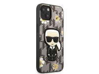 Capa Karl Lagerfeld Flower Ikonik Karl para iPhone 13 mini - cinza Capa Karl Lagerfeld Flower Ikonik Karl para iPhone 13 mini - cinza