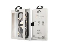 Capa Karl Lagerfeld Flower Ikonik Karl para iPhone 13 mini - cinza Capa Karl Lagerfeld Flower Ikonik Karl para iPhone 13 mini - cinza