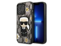 Karl Lagerfeld Flower Ikonik Karl case for iPhone 13 Pro / iPhone 13 - gray Karl Lagerfeld Flower Ikonik Karl case for iPhone 13 Pro / iPhone 13 - gray