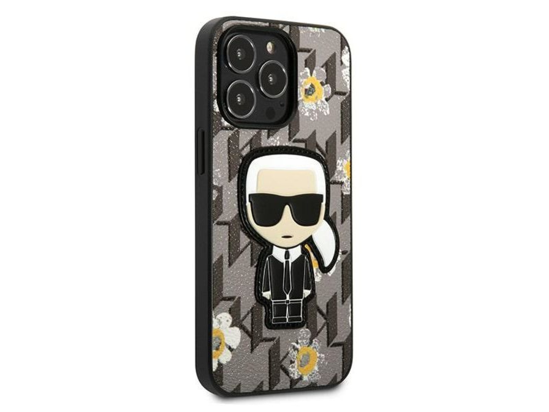 Karl Lagerfeld Flower Ikonik Karl case for iPhone 13 Pro / iPhone 13 - gray