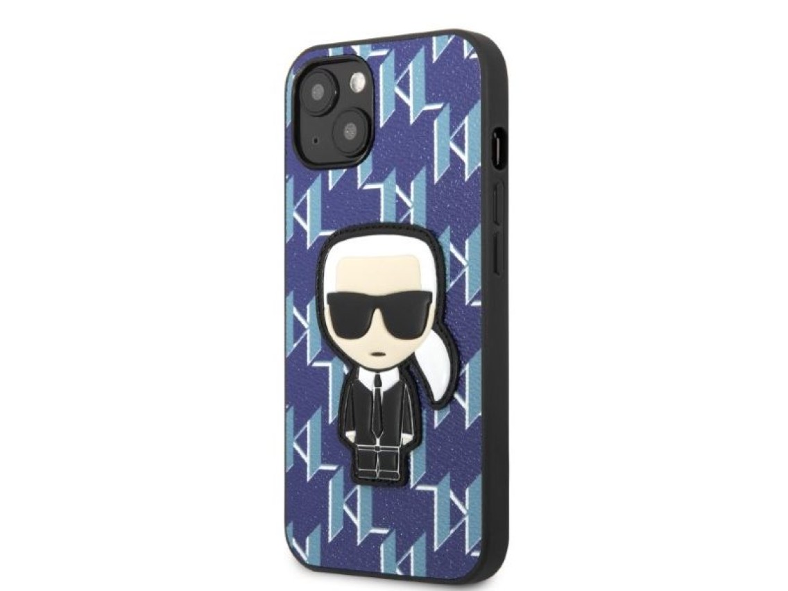 Karl Lagerfeld KLHCP13MPMNIKBL iPhone 13 6.1" hardcase blue/blue Monogram Ikonik Patch
