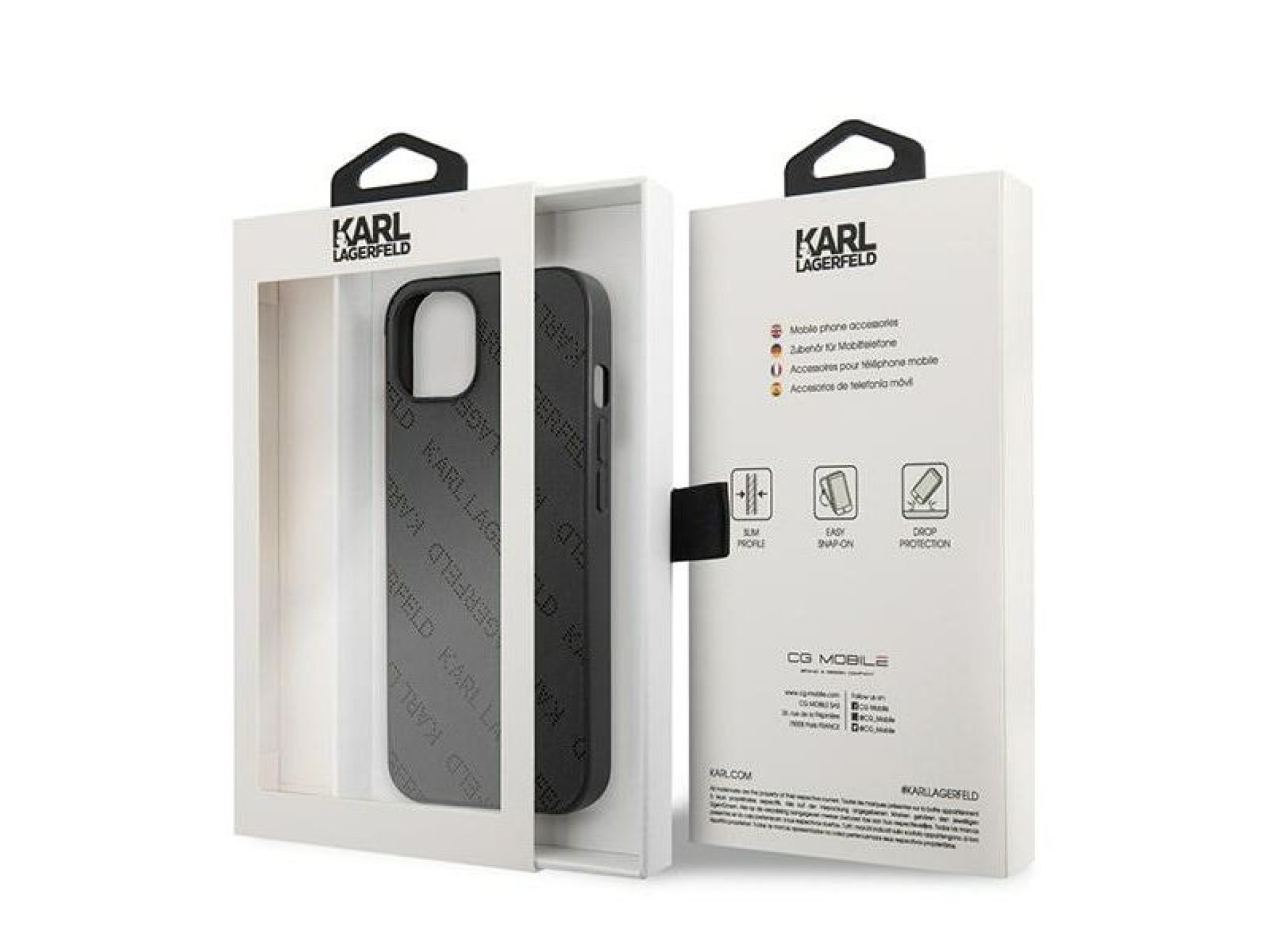 Capa rígida Karl Lagerfeld KLHCP13SPTLK para iPhone 13 mini 5,4