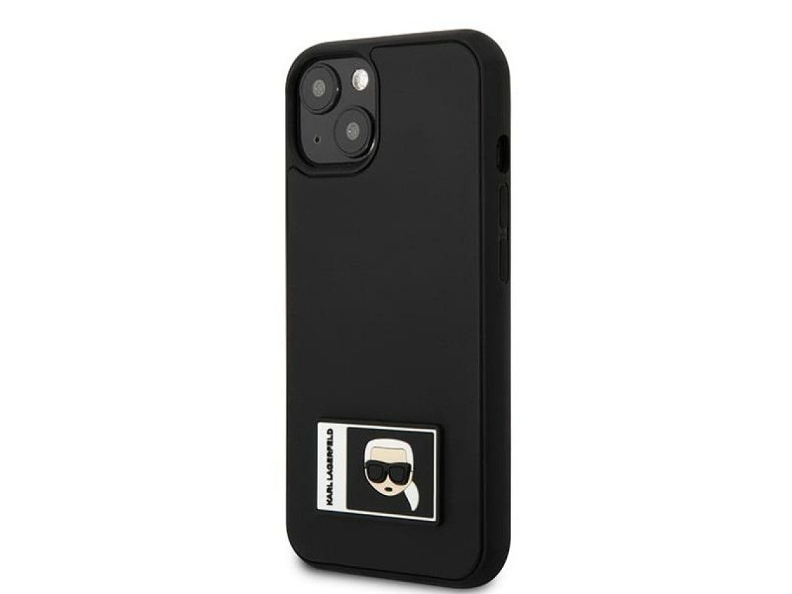 Karl Lagerfeld KLHCP13S3DKPK iPhone 13 mini 5,4" negro / funda rígida negra Ikonik Patch