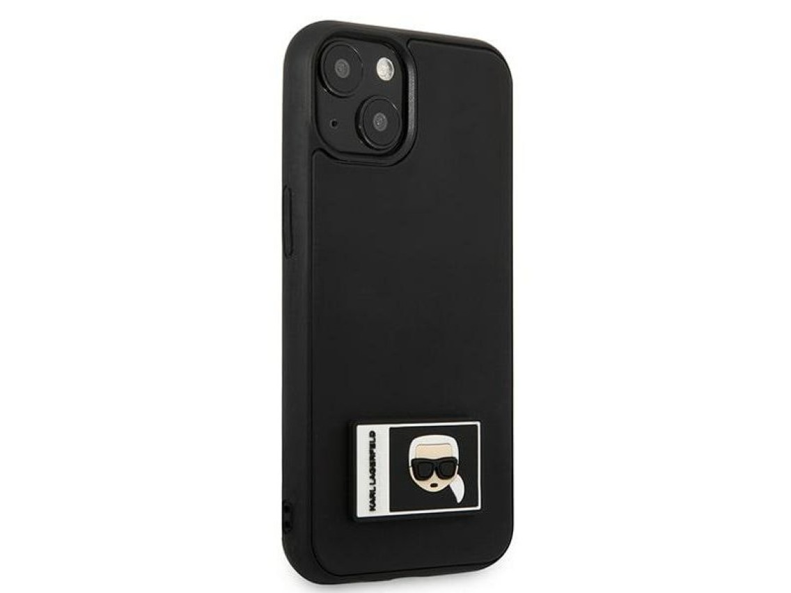 Karl Lagerfeld KLHCP13S3DKPK iPhone 13 mini 5,4" negro / funda rígida negra Ikonik Patch