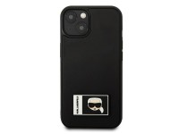 Capa Karl Lagerfeld Ikonik Patch para iPhone 13 - Preta Capa Karl Lagerfeld Ikonik Patch para iPhone 13 - Preta