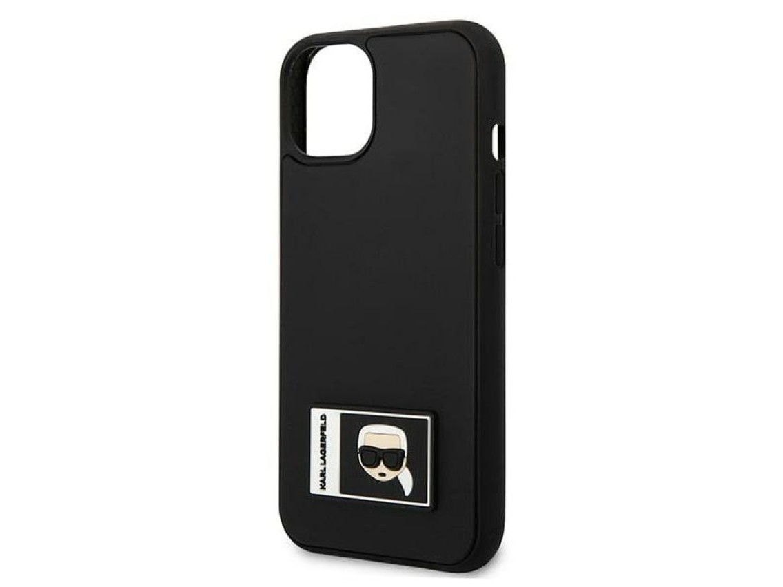 Capa Karl Lagerfeld Ikonik Patch para iPhone 13 - Preta