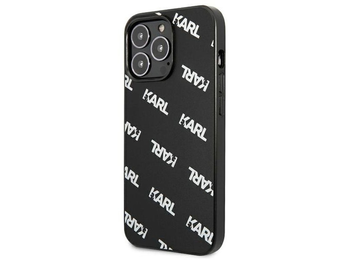 Capa Karl Lagerfeld Allover para iPhone 13 Pro / iPhone 13 - Preta