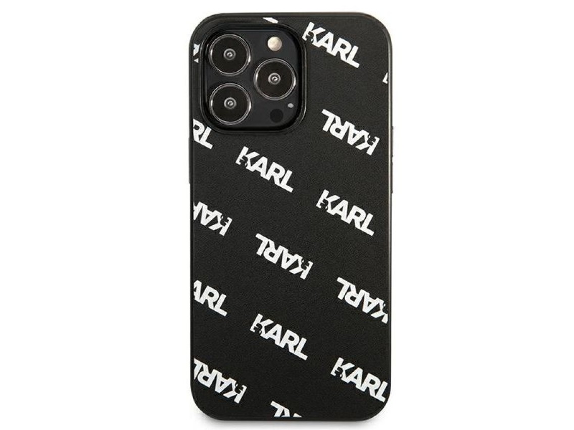 Capa Karl Lagerfeld Allover para iPhone 13 Pro / iPhone 13 - Preta