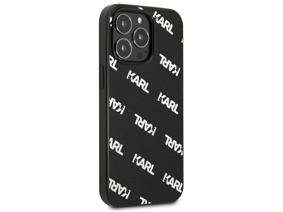 Capa Karl Lagerfeld Allover para iPhone 13 Pro / iPhone 13 - Preta