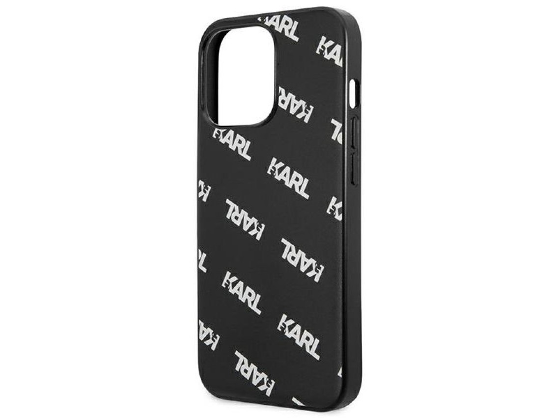 Capa Karl Lagerfeld Allover para iPhone 13 Pro / iPhone 13 - Preta