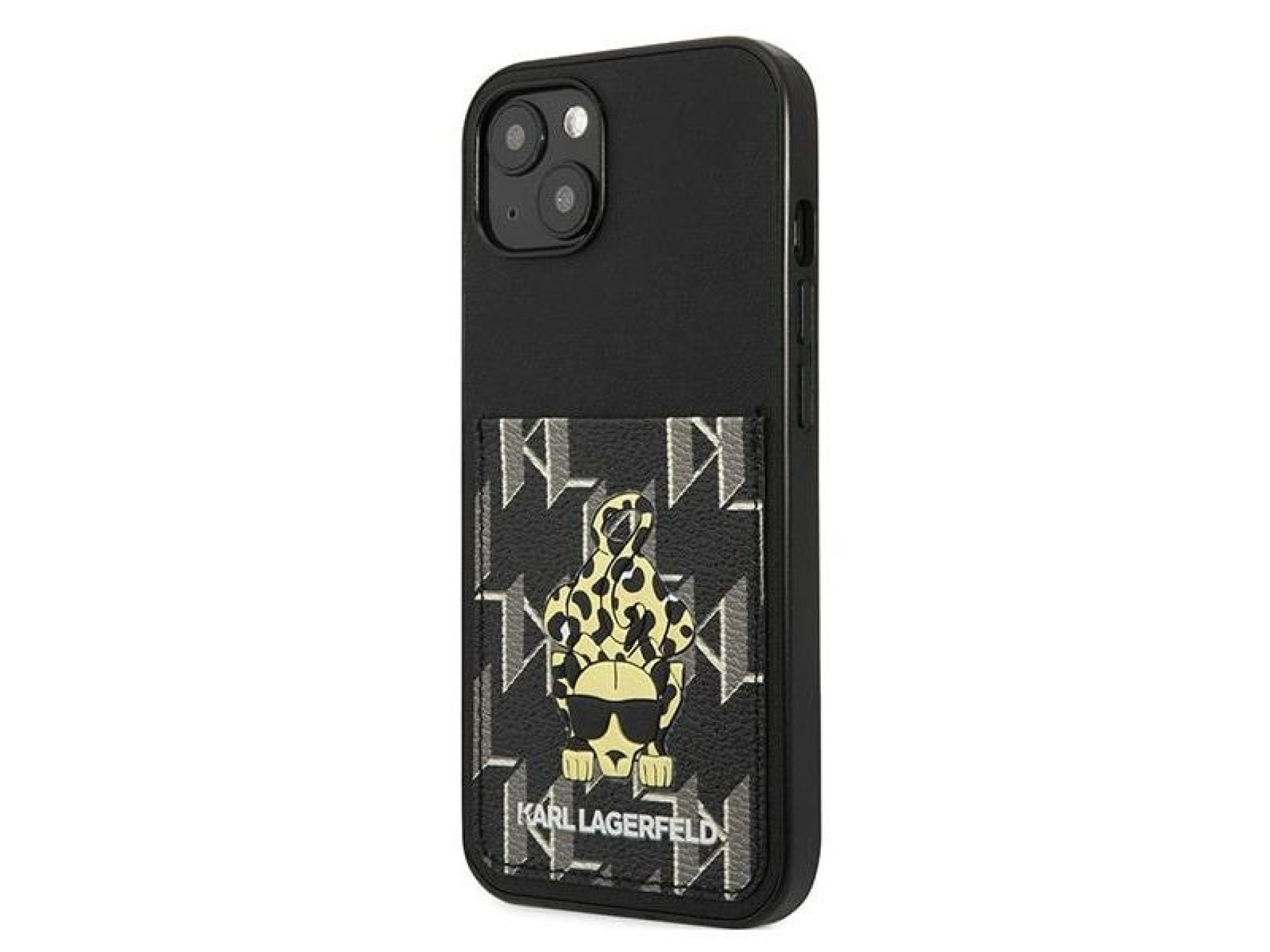 Capa Karl Lagerfeld Karlimals Cardslot para iPhone 13 - preta