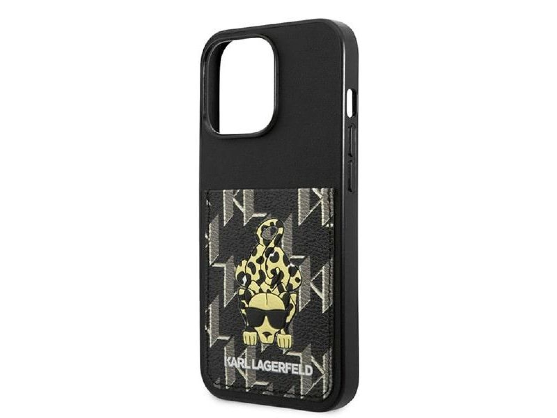Capa Karl Lagerfeld Karlimals com compartimento para cartões para iPhone 13 Pro / iPhone 13 - preta