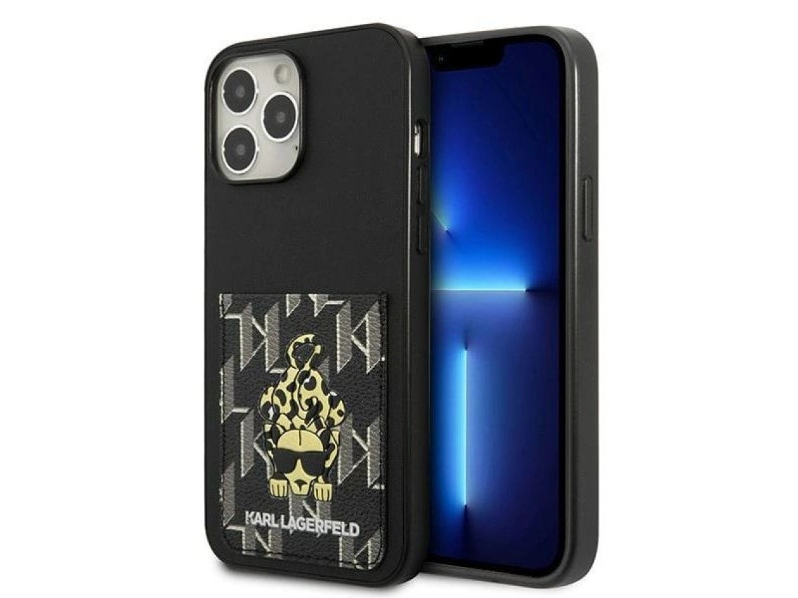 Funda Karl Lagerfeld Karlimals Cardslot para iPhone 13 Pro Max - negra