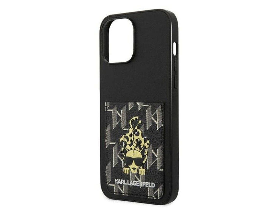 Funda Karl Lagerfeld Karlimals Cardslot para iPhone 13 Pro Max - negra