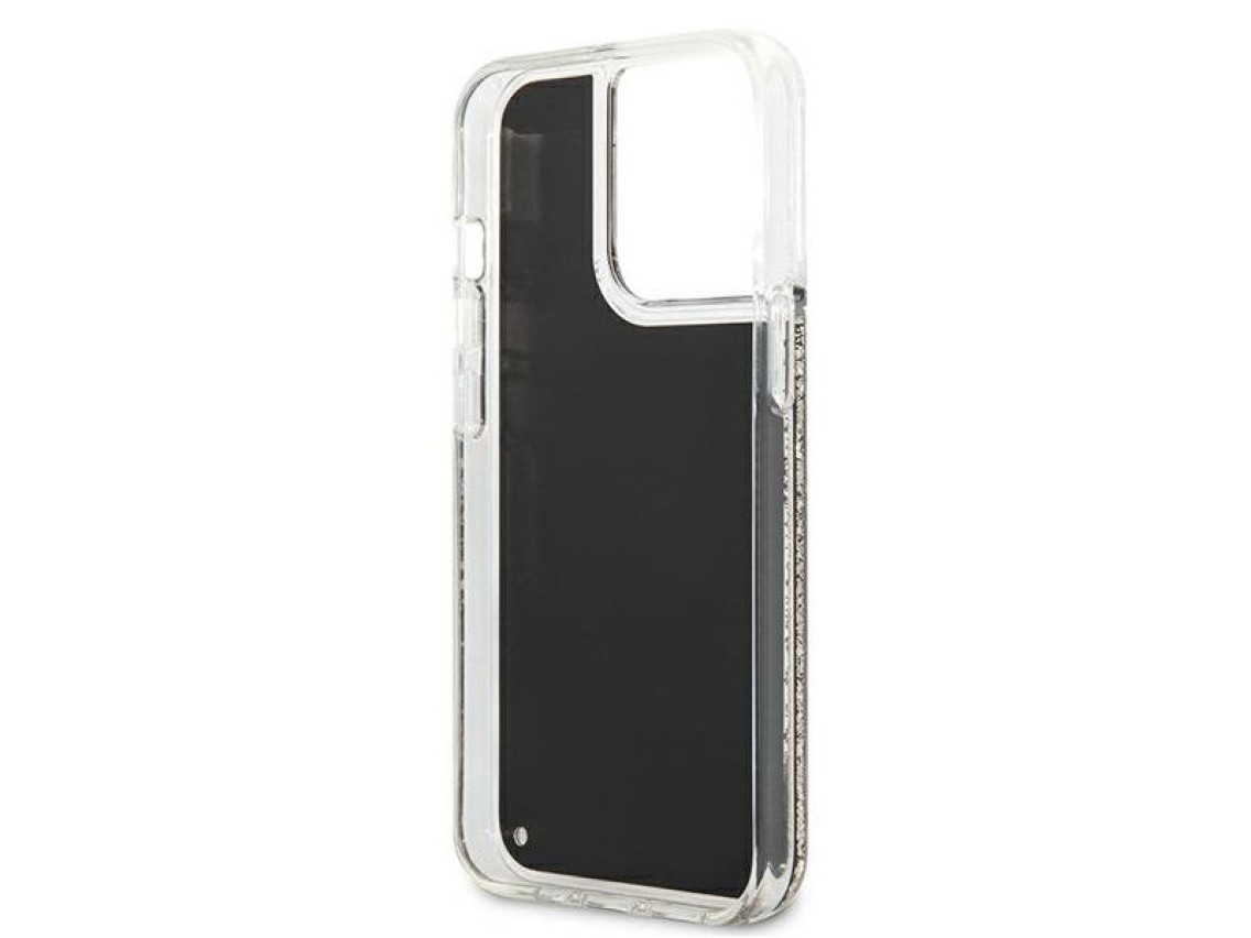 Capa Karl Lagerfeld Liquid Glitter Gatsby para iPhone 13 Pro Max - Preta