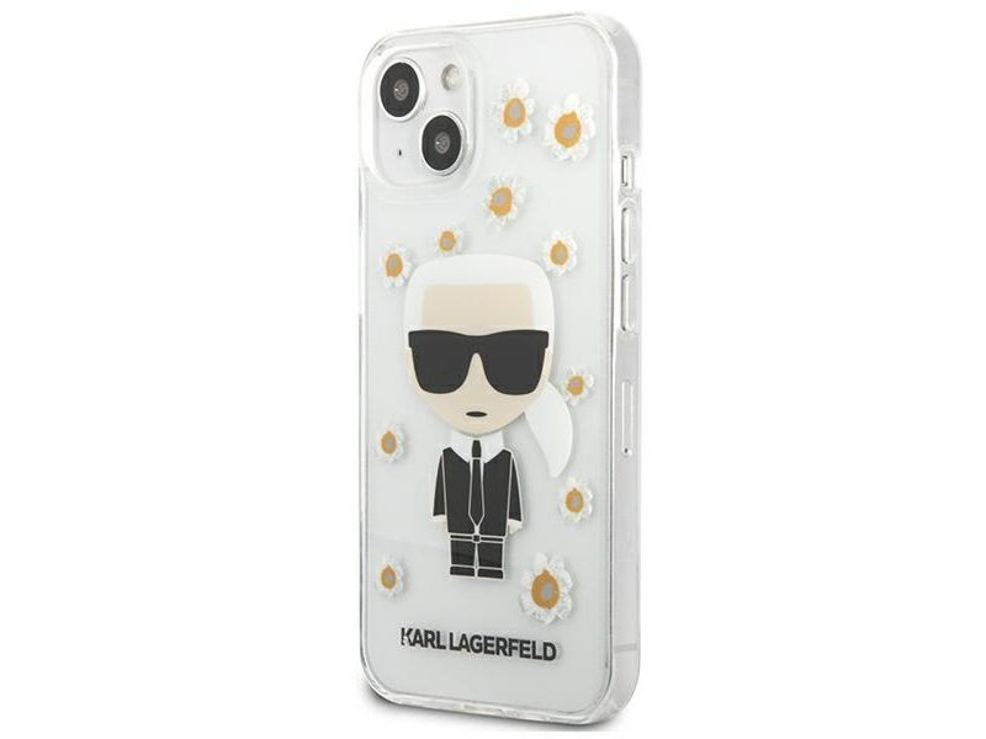Capa Karl Lagerfeld Flower Ikonik Karl para iPhone 13 mini - Transparente