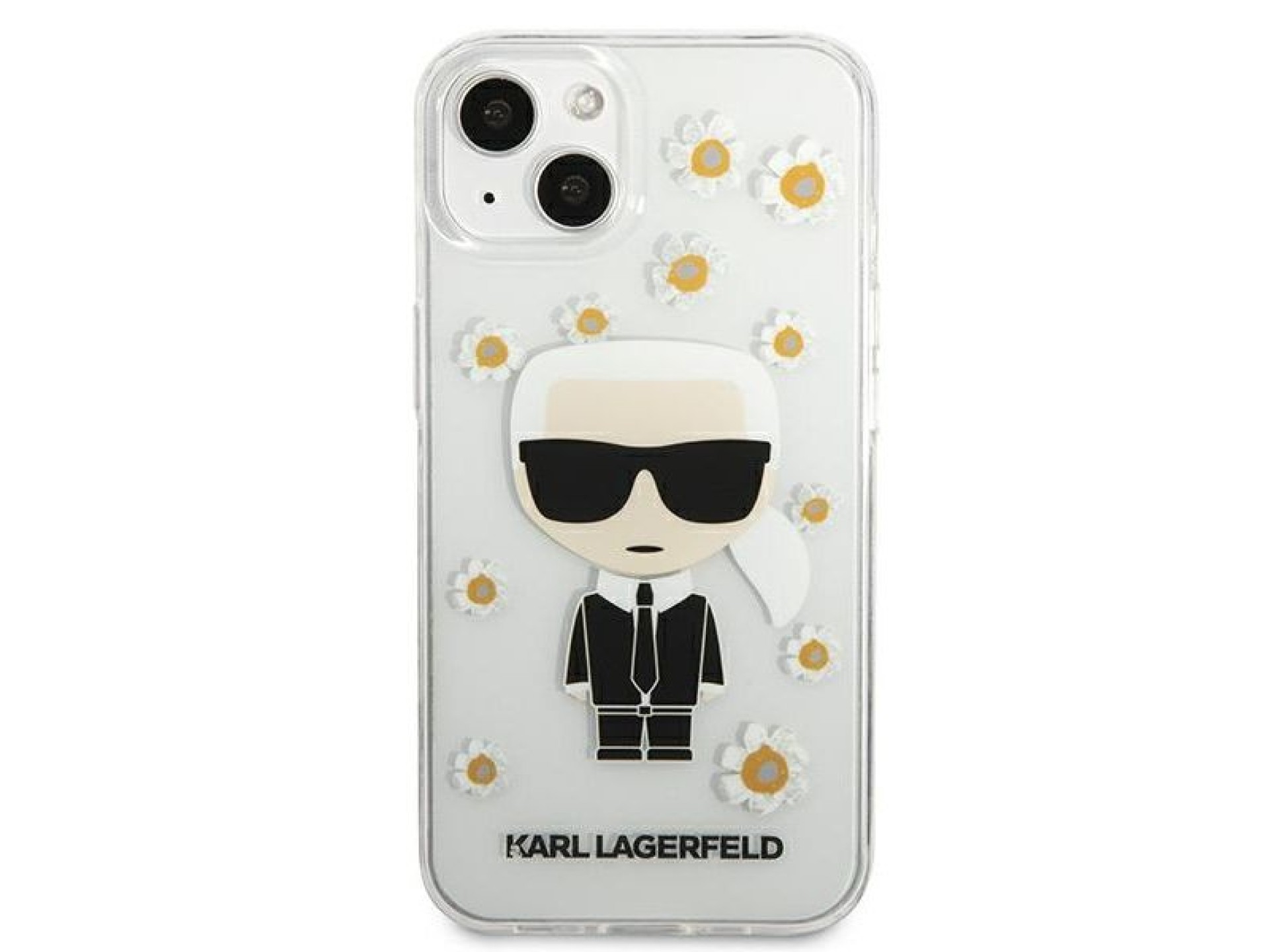 Capa Karl Lagerfeld Flower Ikonik Karl para iPhone 13 mini - Transparente
