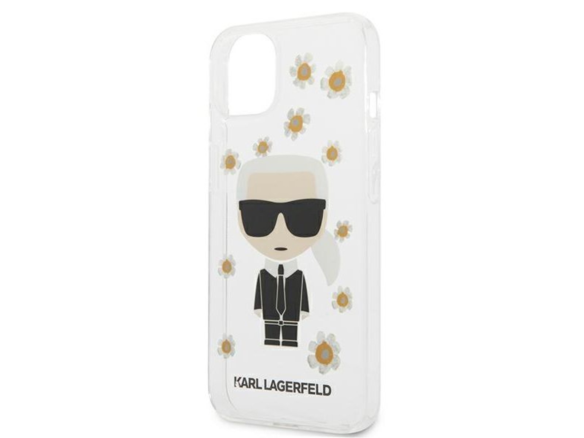Capa Karl Lagerfeld Flower Ikonik Karl para iPhone 13 mini - Transparente